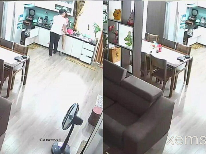 Ảnh 1 của Hack Camera Cặp vợ chồng việt vợ đang nấu ăn thì chồng lột đồ bú lồn và bế lên chịch khắp nhà – Phần 1