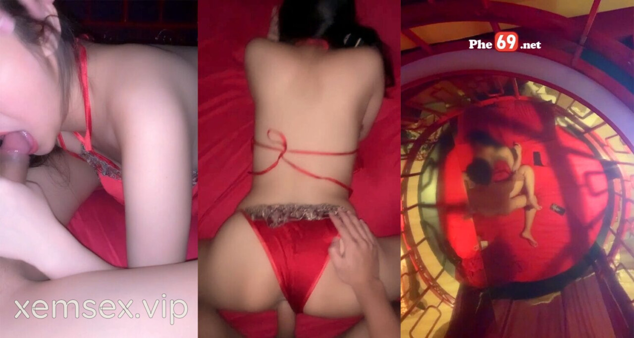 Lên đỉnh cùng em người yêu mặc đồ lót đỏ siêu sexy